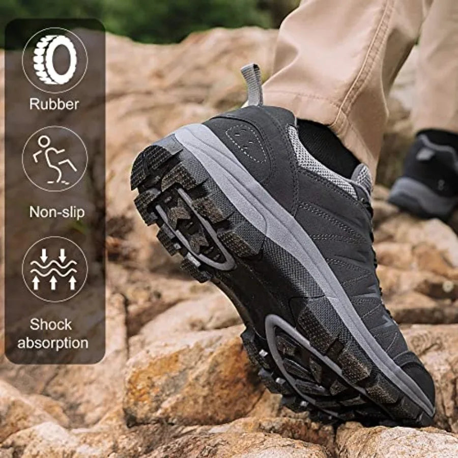Legend Waterproof Hiking Shoes Leather Lightweight Anti Slip Unisex