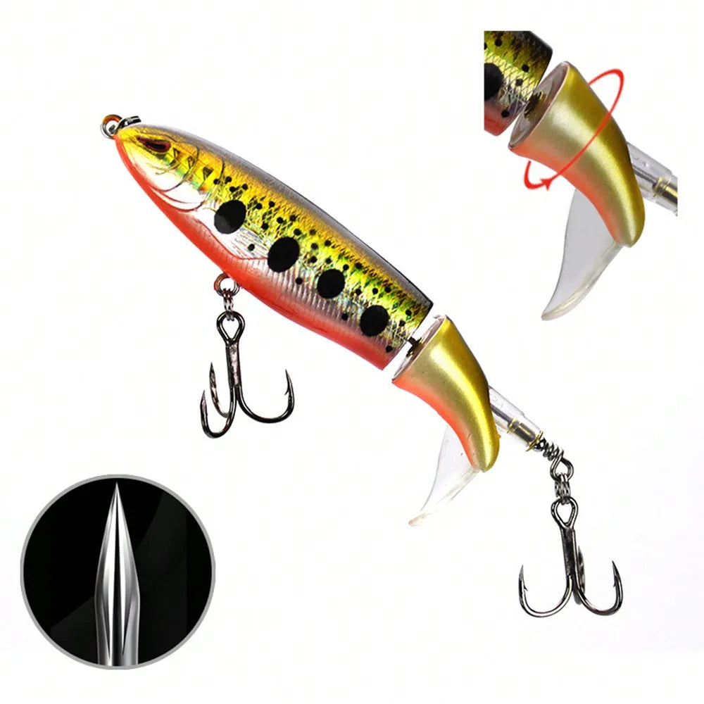 Propeller Trolling Hard Lure With Rotating Bobber Pencil Bait