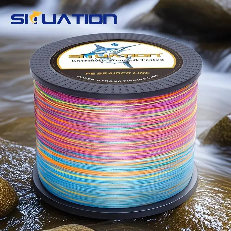 Durable Four-Strand PE Braided Fishing Line