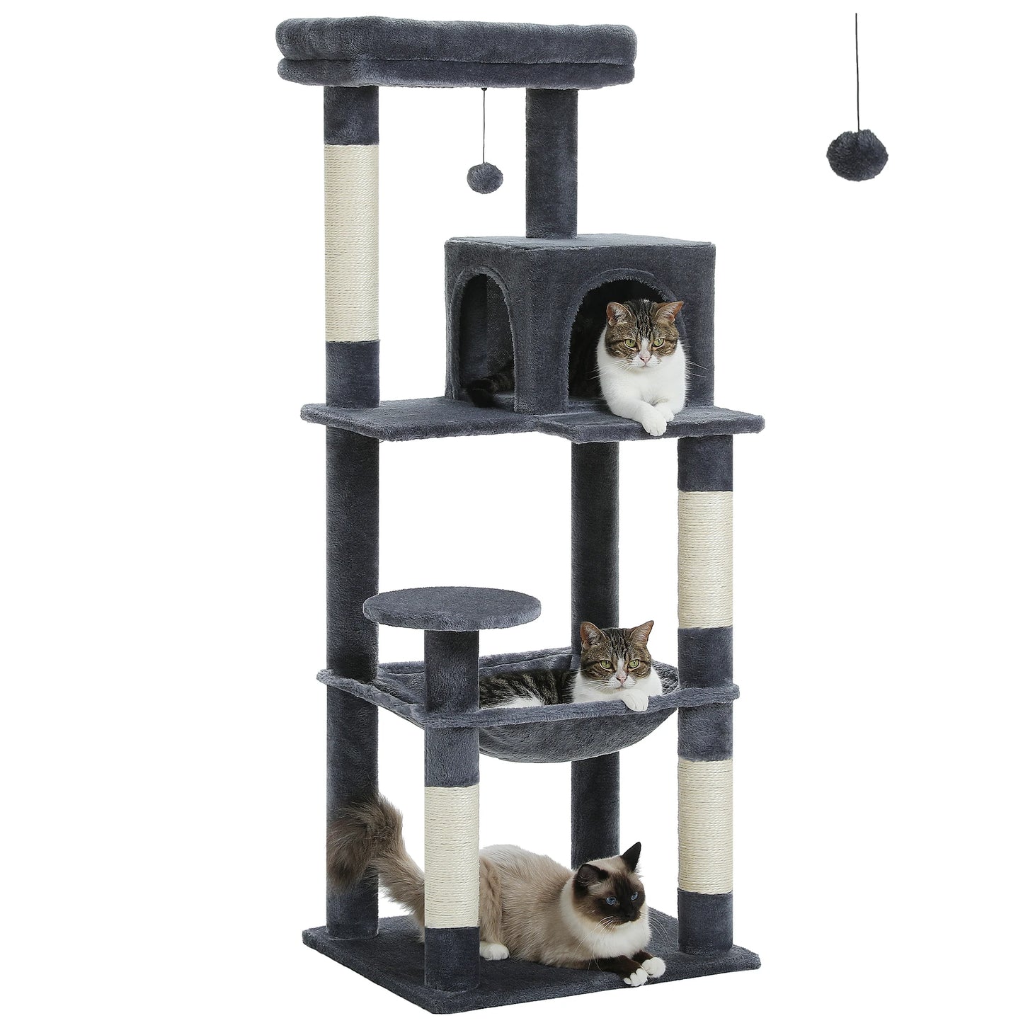 PawZ Road 5 Tier Indoor Cat Tree With Hammock