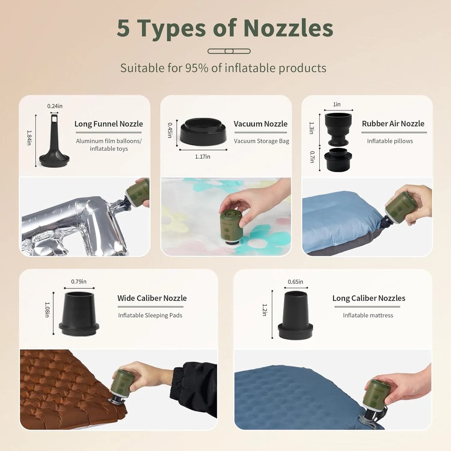 Naturehike Multifunction Air Pump for Inflatable Mats and Camping
