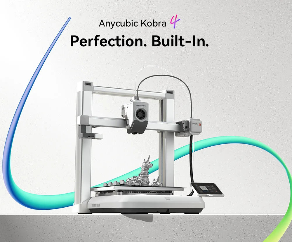 Anycubic Kobra 4 3D Printer With Leviq 3.0 Auto Leveling