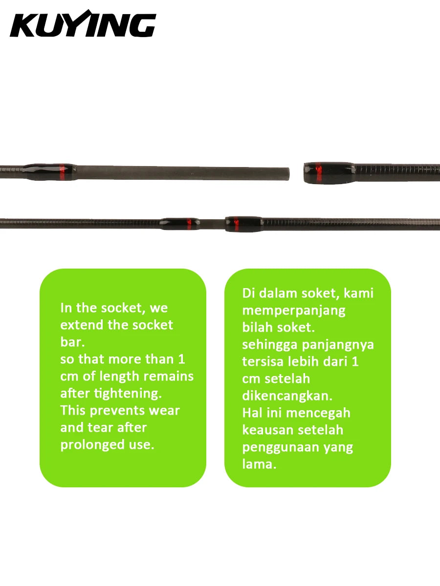 KUYING TETON LUL SUL Fishing Rod Carbon Fuji Guides 1-10g