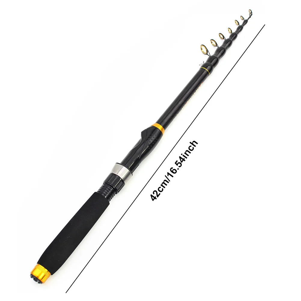 Shunmaii Carbon Fiber Telescopic Spinning Rod Travel Carp Fishing