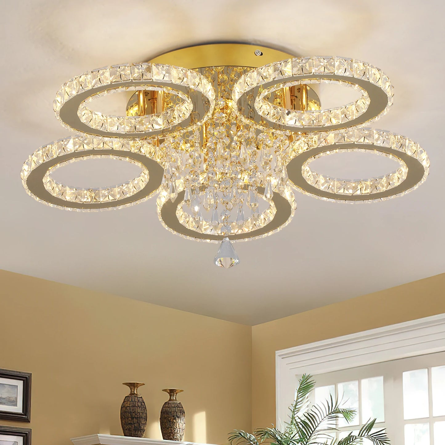 Vetrulus Crystal Ceiling Light Chandelier Living Room