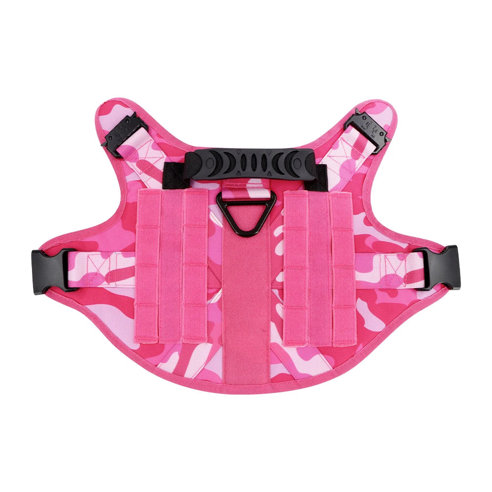 Camouflage Dog Harness Vest For Large To Medium Dogs Adjustable