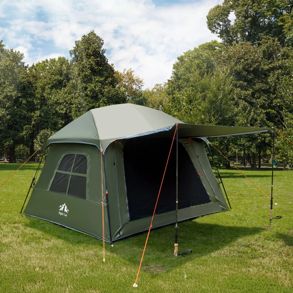 Night Cat Pop Up Camping Tent With Vestibule And Rainfly