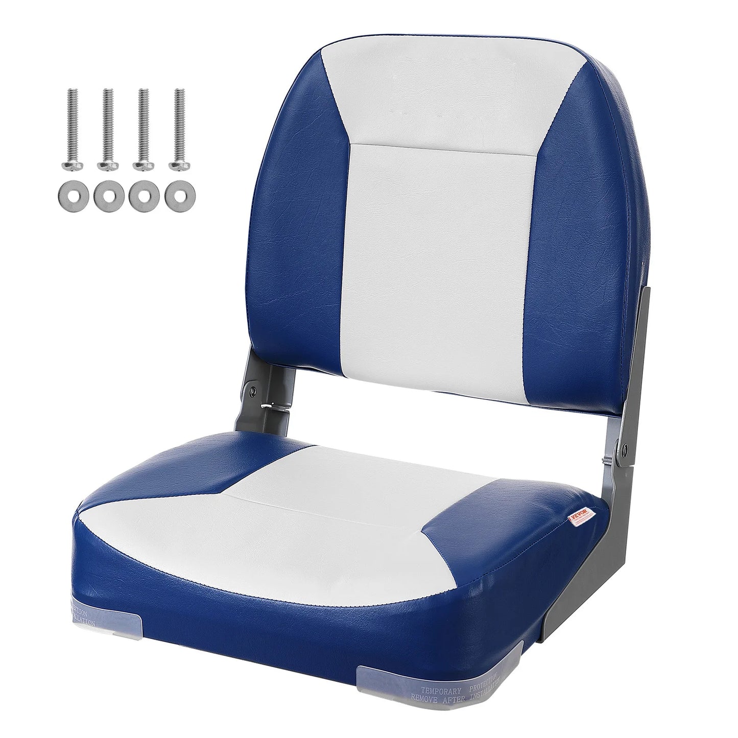 SucceBuy Boat Seat Low Back Folding Chair With Thick Sponge Padding And Hinge