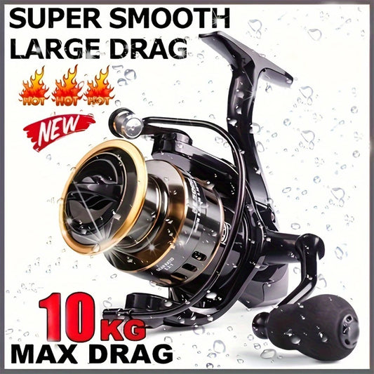 Ambidextrous Spinning Reel With Metal Spool And Rocker Arm 5.2:1