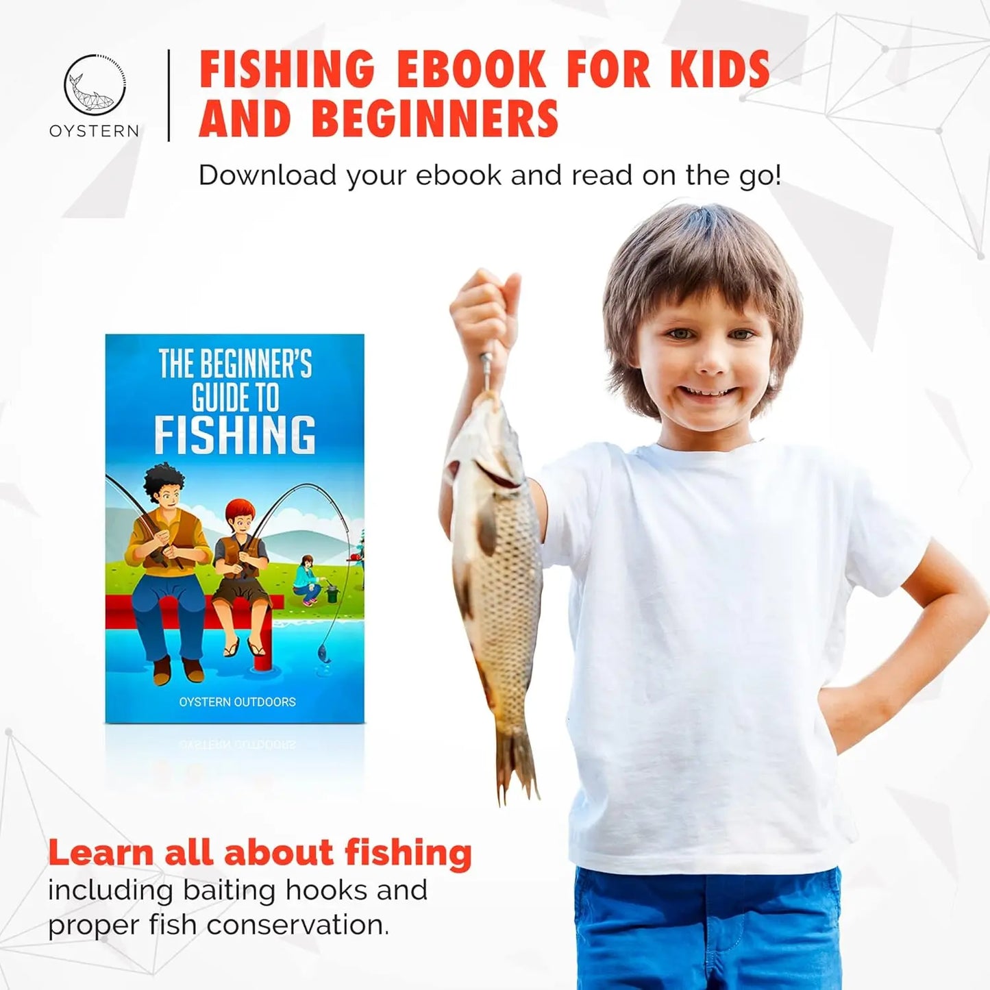 Kids Fishing Pole Kit With Reel Tackle Bag And Guide