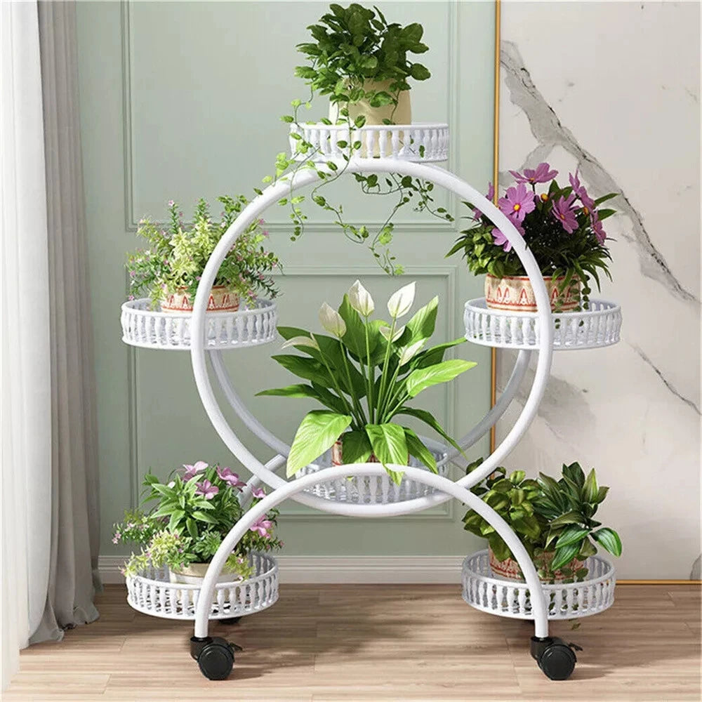 6 Tier Metal Plant Stand Pot Holder For Living Room