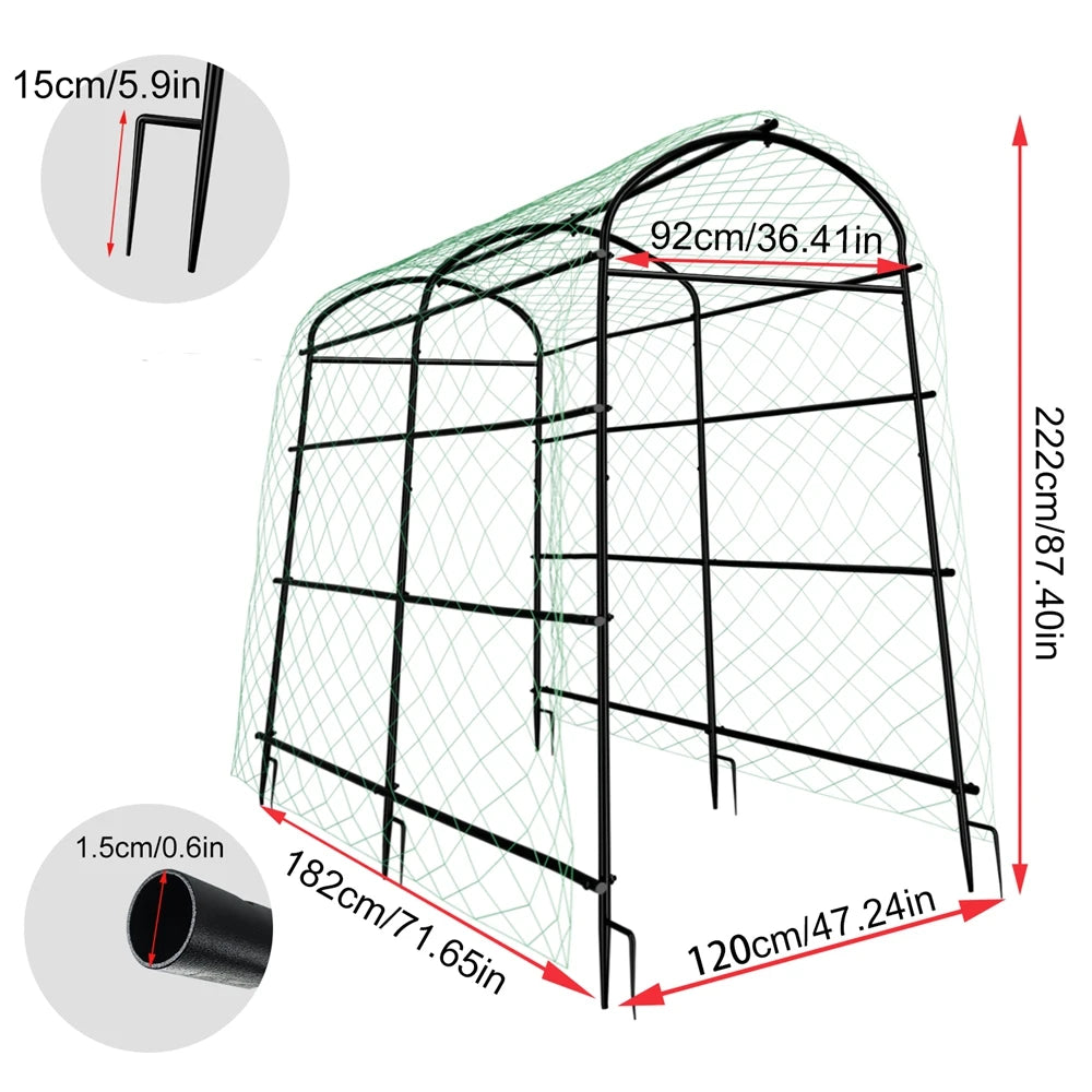 Wisfor U-Shaped Metal Tall Garden Plant Trellis For Climbing Vegetables