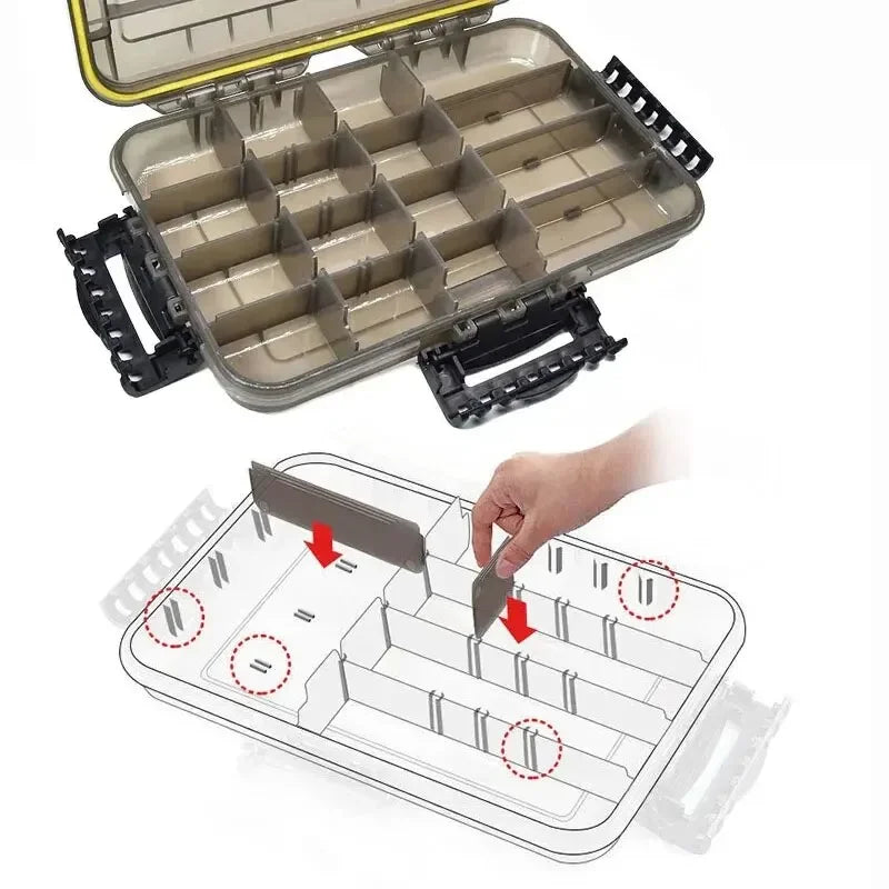 JSFUN Waterproof Fishing Tackle Box