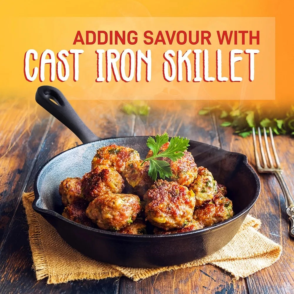 AEDG Cast Iron Skillet Set Pre Seasoned Heavy Duty Pans