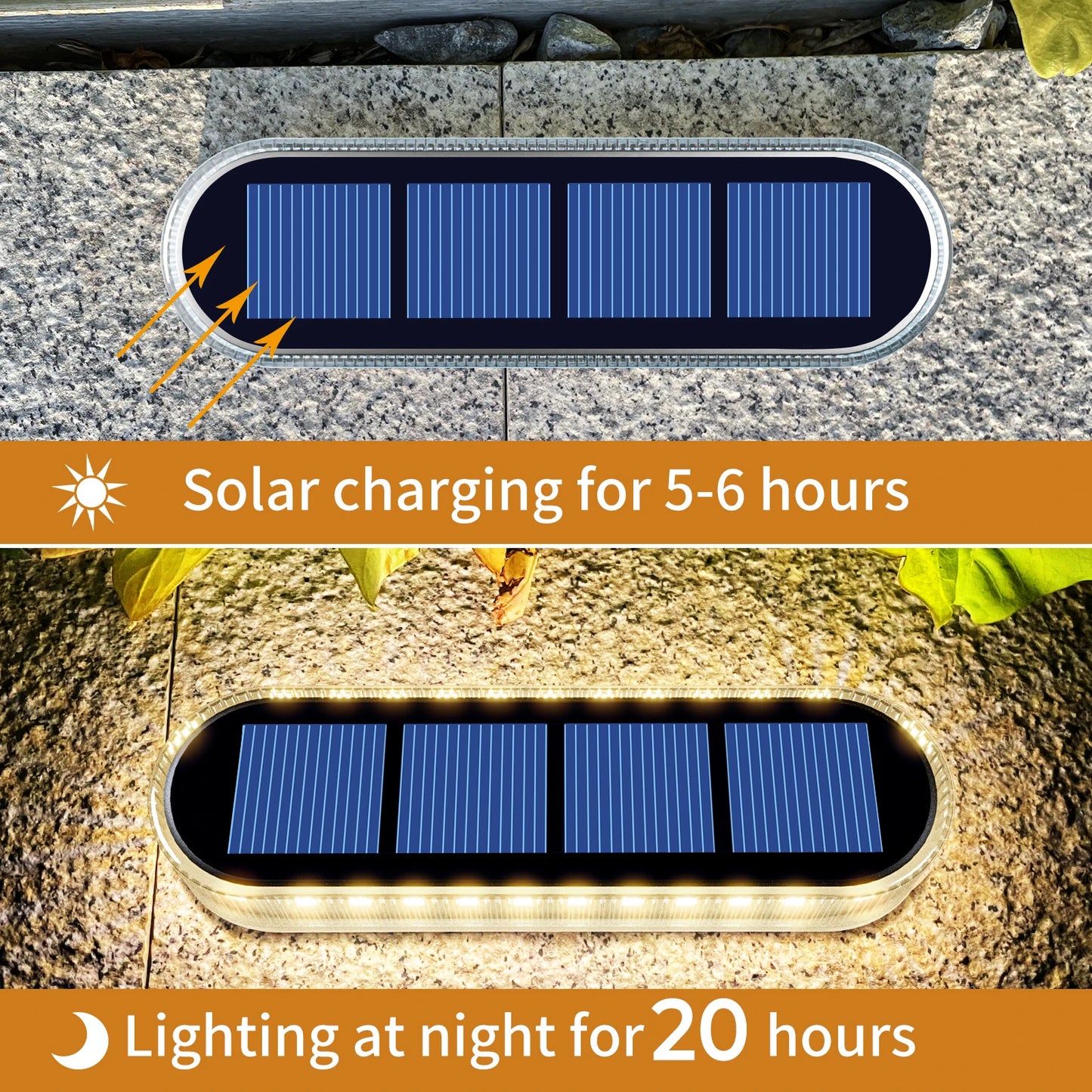 Solar Deck Lights IP68 Waterproof 4 Pack LED Step Lighting