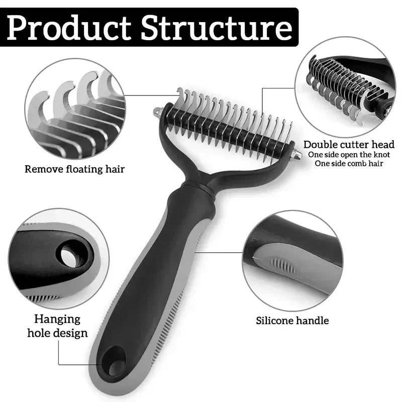 Double Sided Stainless Steel Pet Grooming Brush