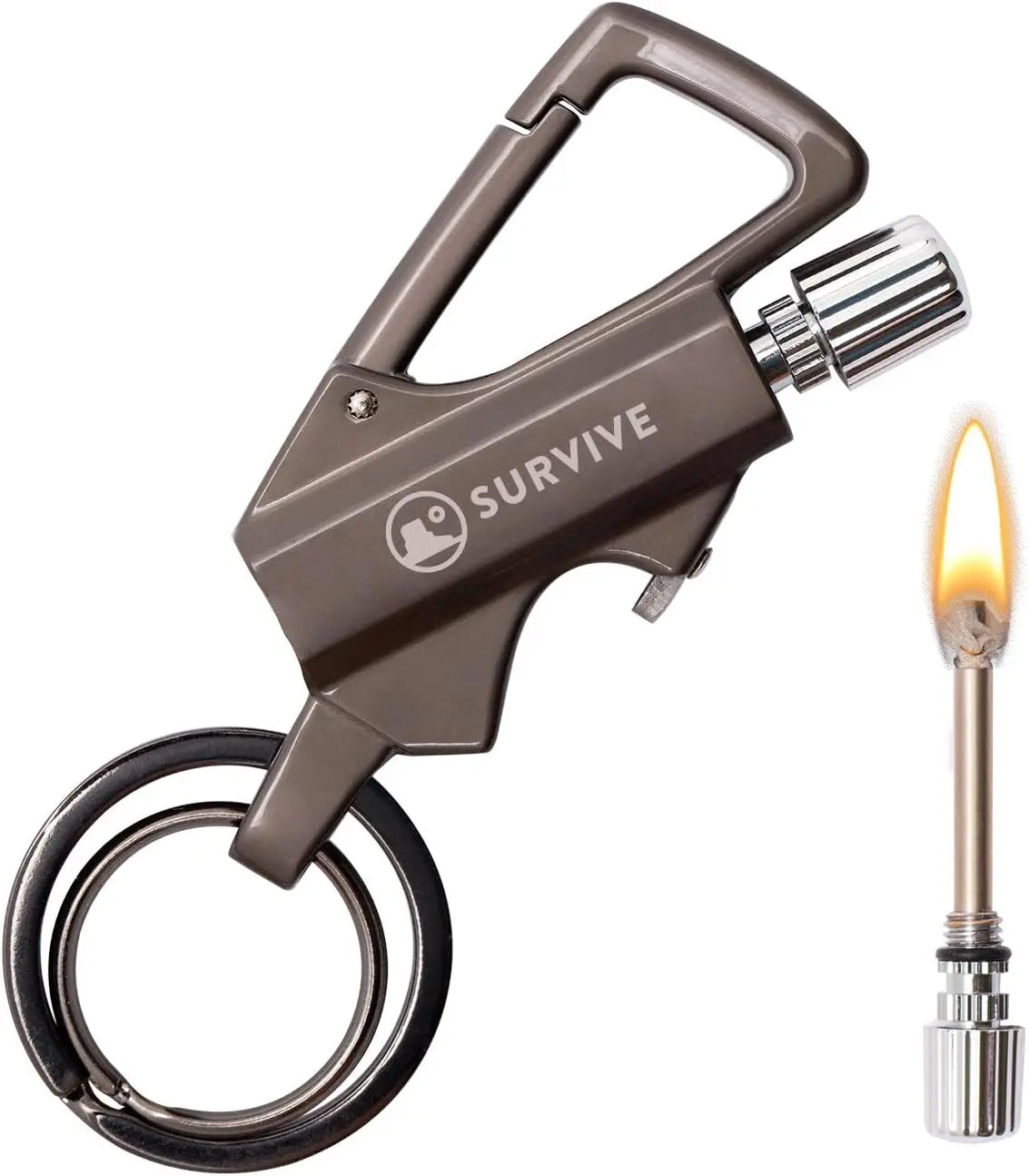 Reusable Fire Starter Bottle Opener Keychain Survival Tool Waterproof