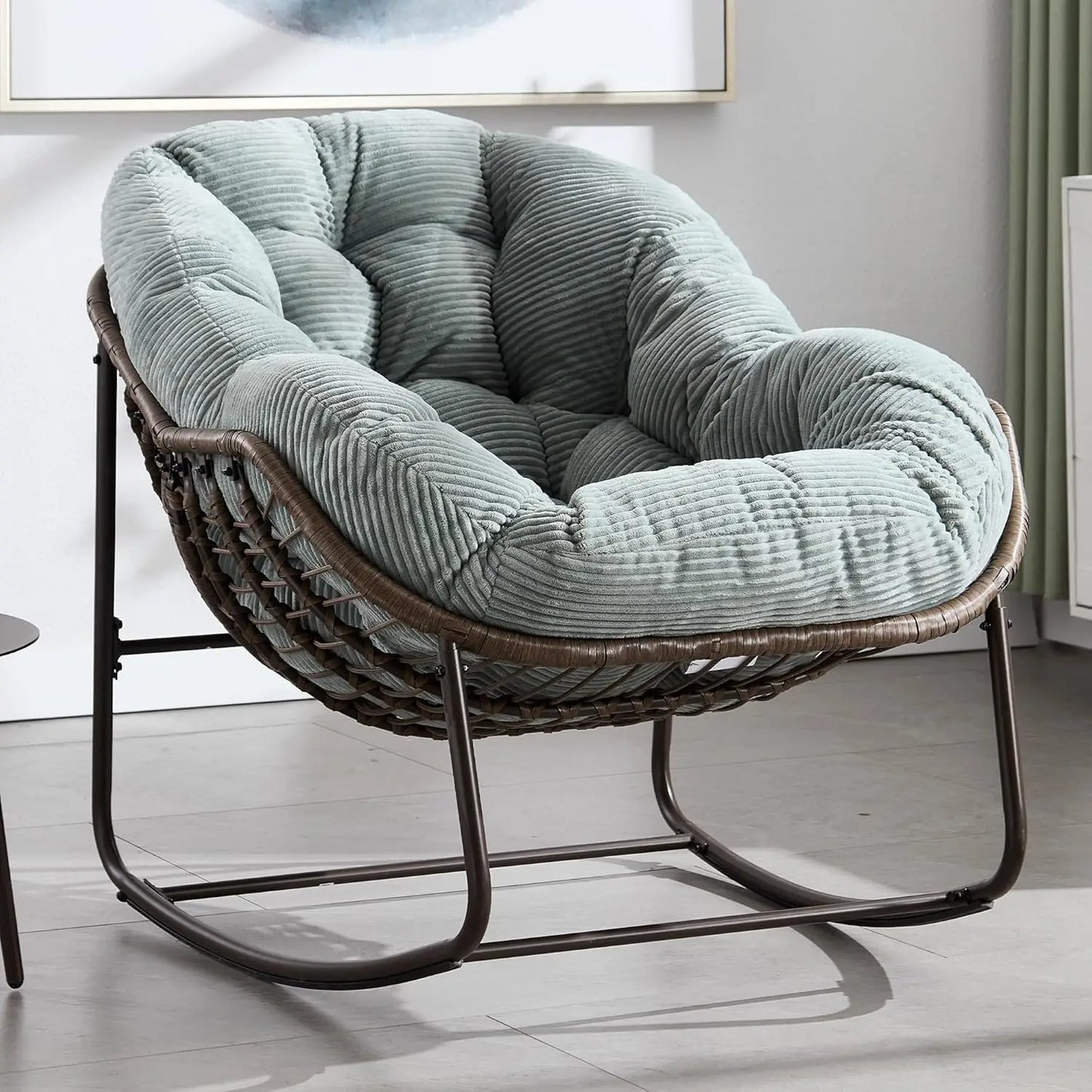 Papasan Rocking Chair Outdoor Indoor Egg Design Patio