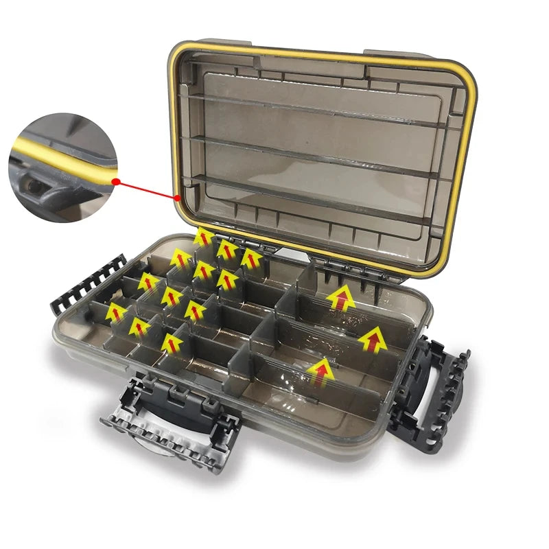 JSFUN Waterproof Fishing Tackle Box