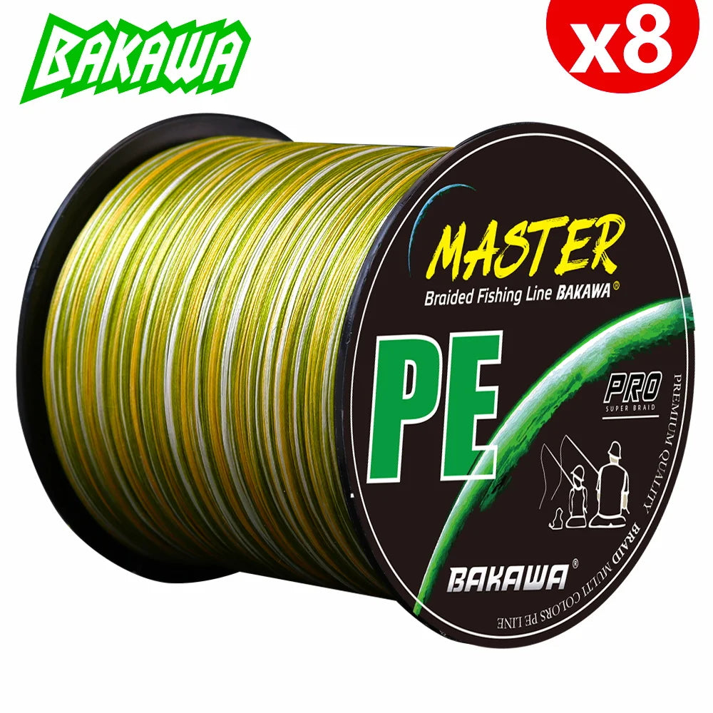 Bakawa 8-Strand Braided PE Fishing Line For Saltwater Carp Casting