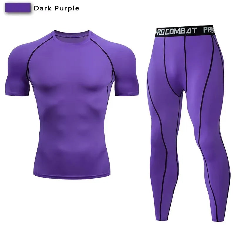 Two Piece Unisex Compression Sportswear Set For Training And Yoga