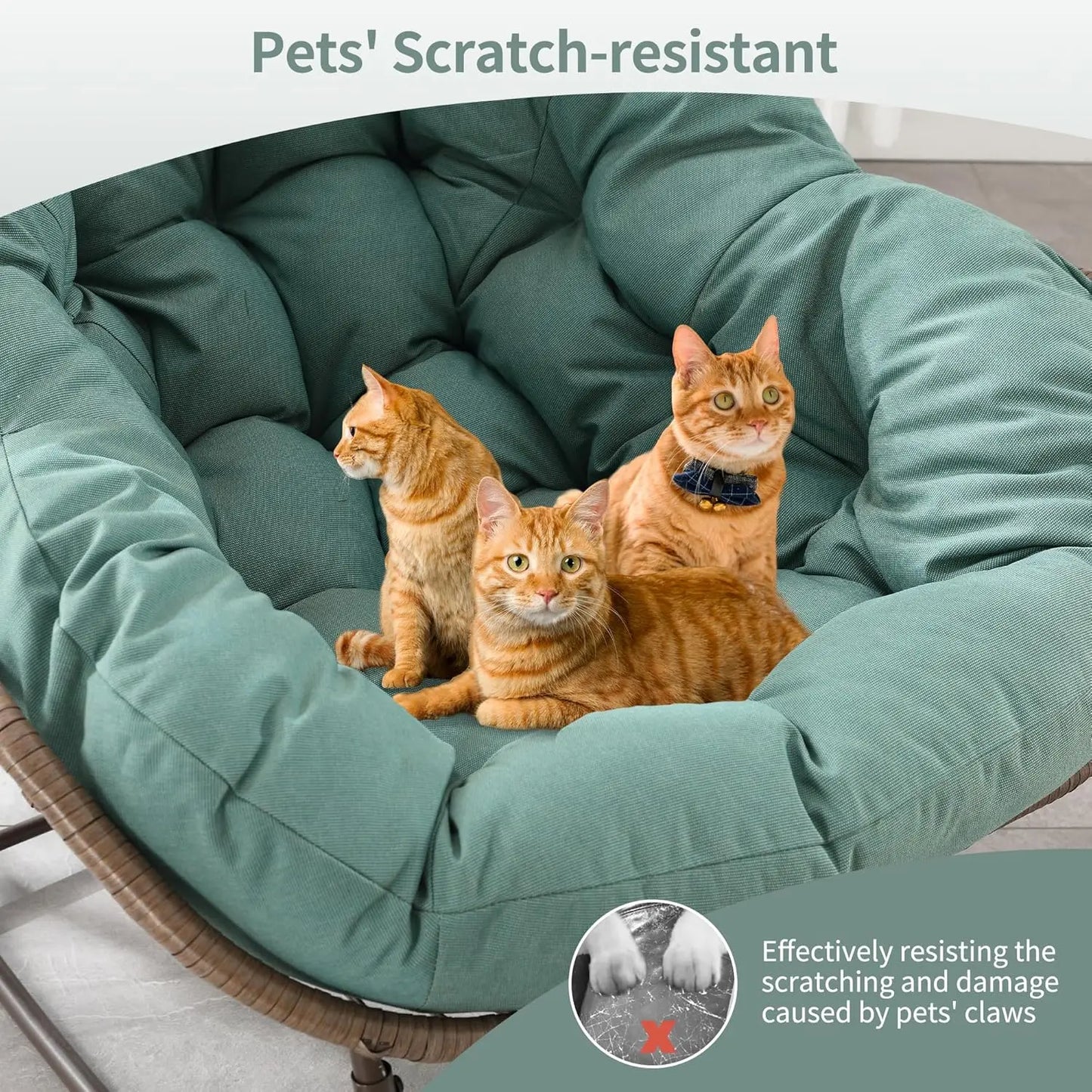 Papasan Rocking Chair Outdoor Indoor Egg Design Patio