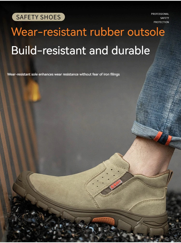 Men Composite Toe Safety Work Boots With Metatarsal Guard