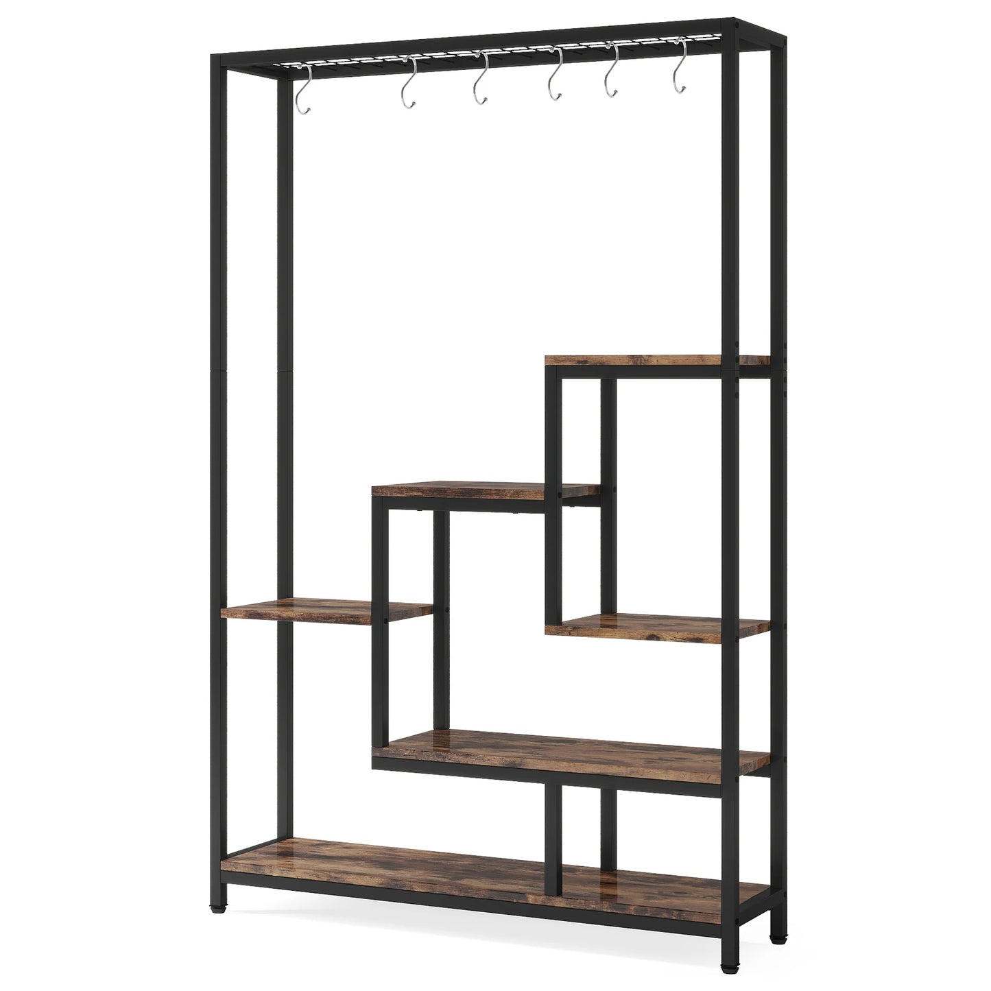 Tribesigns Five Tier Tall Indoor Plant Stand With Hooks