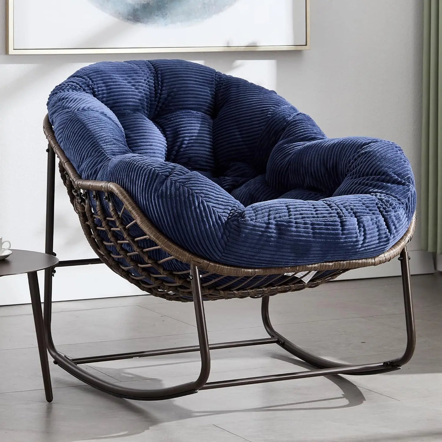 Papasan Rocking Chair Outdoor Indoor Egg Design Patio