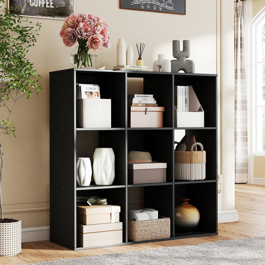 JHK 9 Cube Storage Organizer Wood Shelf Bookcase Living Room