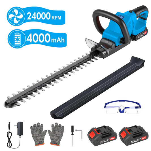 Cordless Hedge Trimmer With Batteries And Charger