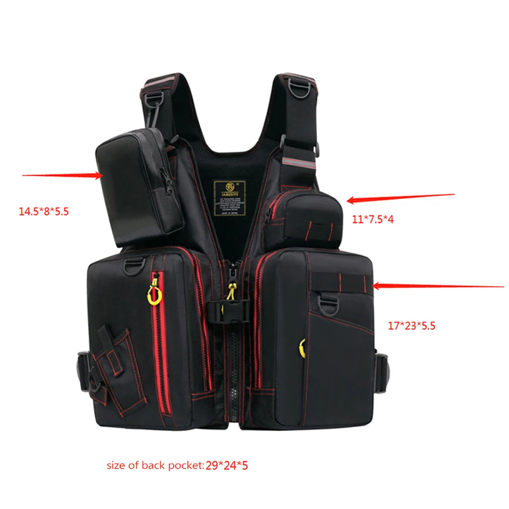 NONECN Outdoor Fishing Life Jacket Vest With Multiple Pockets