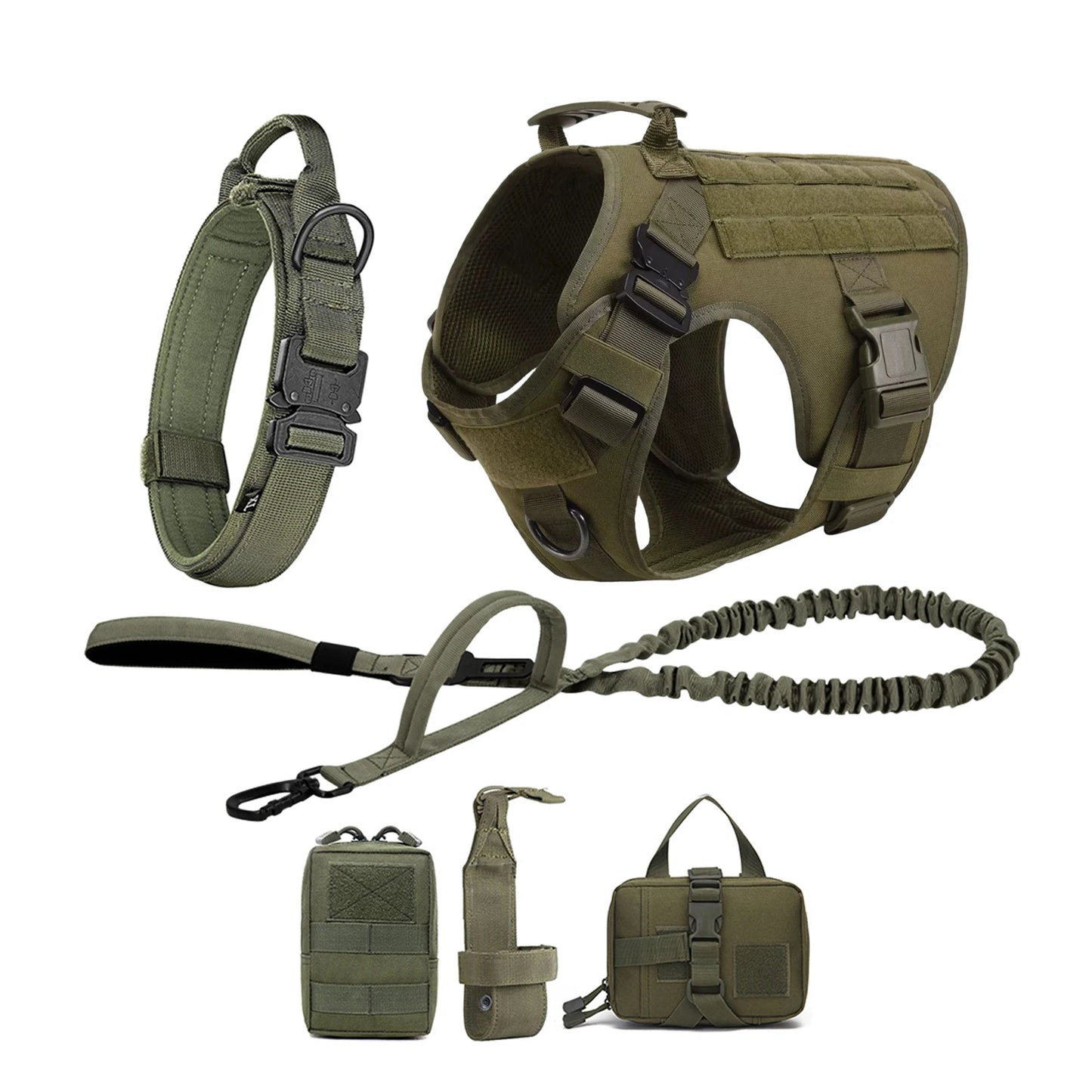 PETRAVELCN Tactical Dog Harness With Molle Pouches For Dogs