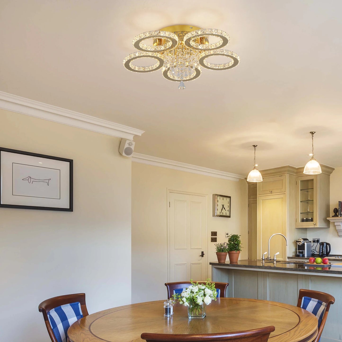 Vetrulus Crystal Ceiling Light Chandelier Living Room