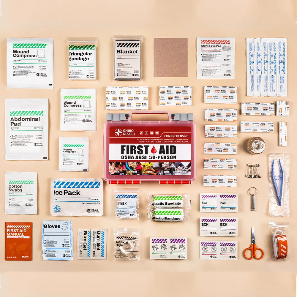 Rhino Rescue Comprehensive First Aid Kit for Home and Office