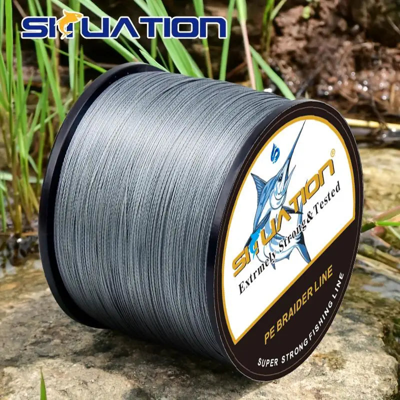 Braided Fishing Line 4 Strand PE Wear Resistant 12 Lb