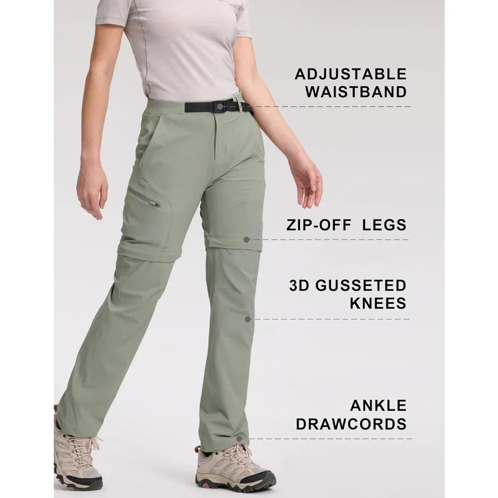 Pioneer Camp Women's Convertible Pants Quick Dry Zip Off Stretch