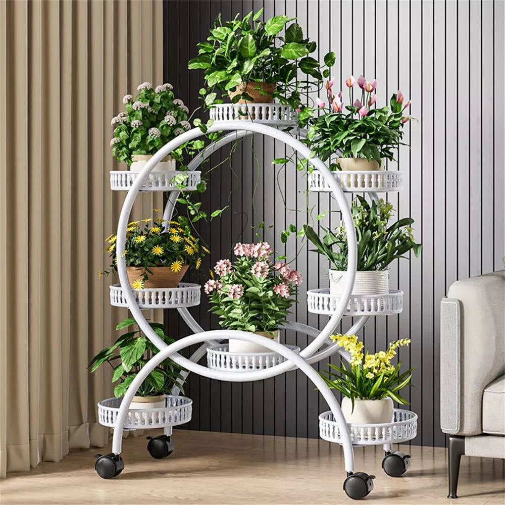6 Tier Metal Plant Stand Pot Holder For Living Room