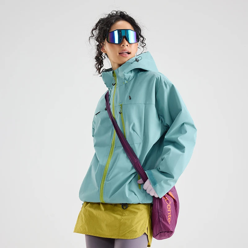 Ippolich Unisex Waterproof Hiking Jacket Hooded Windbreaker