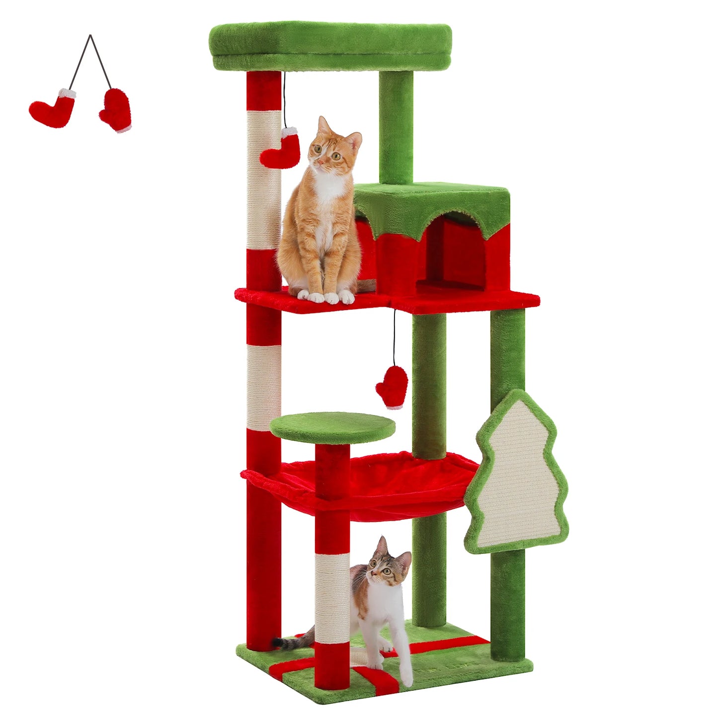 PawZ Road 5 Tier Indoor Cat Tree With Hammock