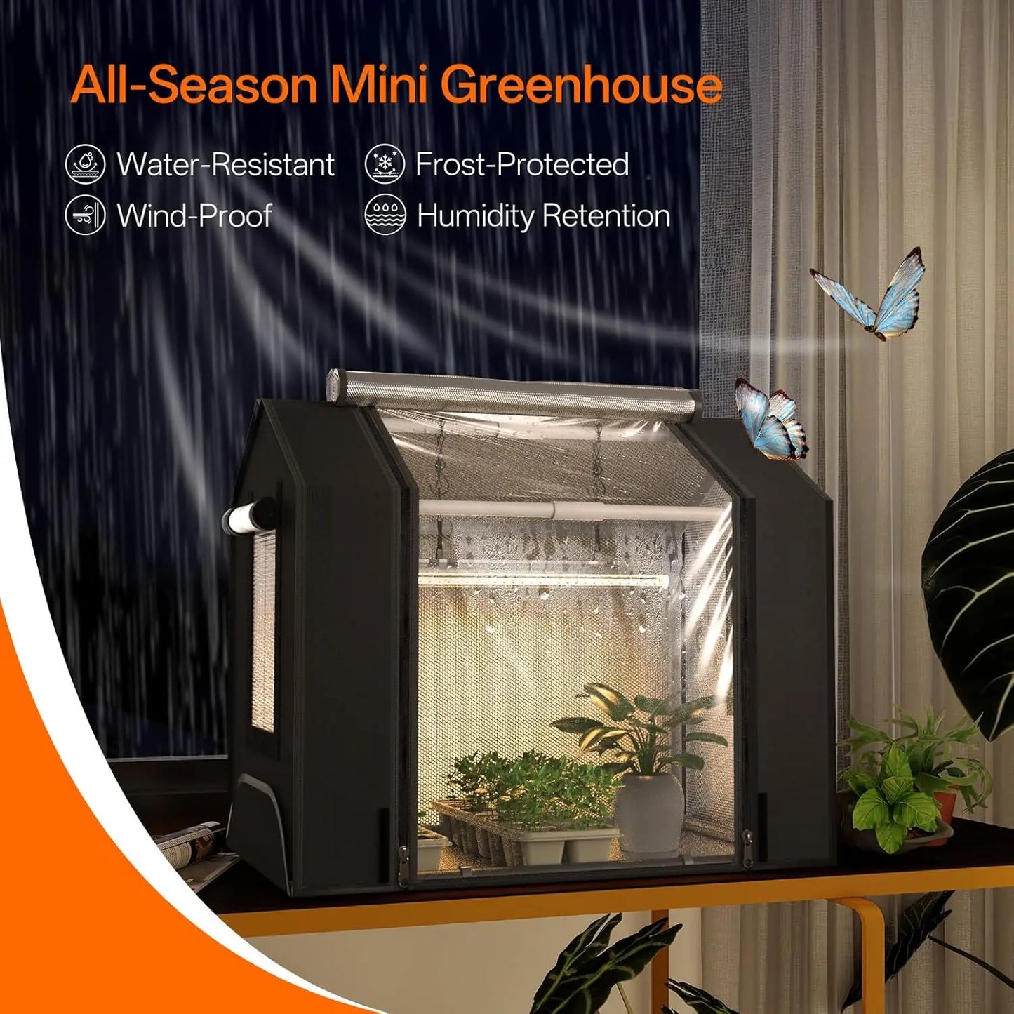 Indoor Grow Tent With Light For Seed Starting Waterproof Base