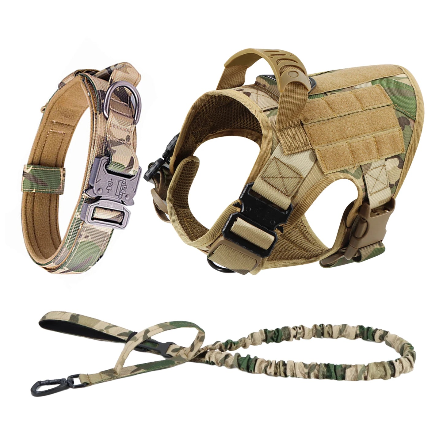 Large Dog Harness And Leash Set Nylon Padded Quick Release Training
