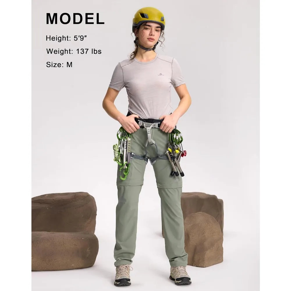 Pioneer Camp Women's Convertible Pants Quick Dry Zip Off Stretch