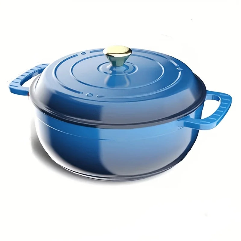 Cast Iron Dutch Oven With Lid Enamel Finish For Braising