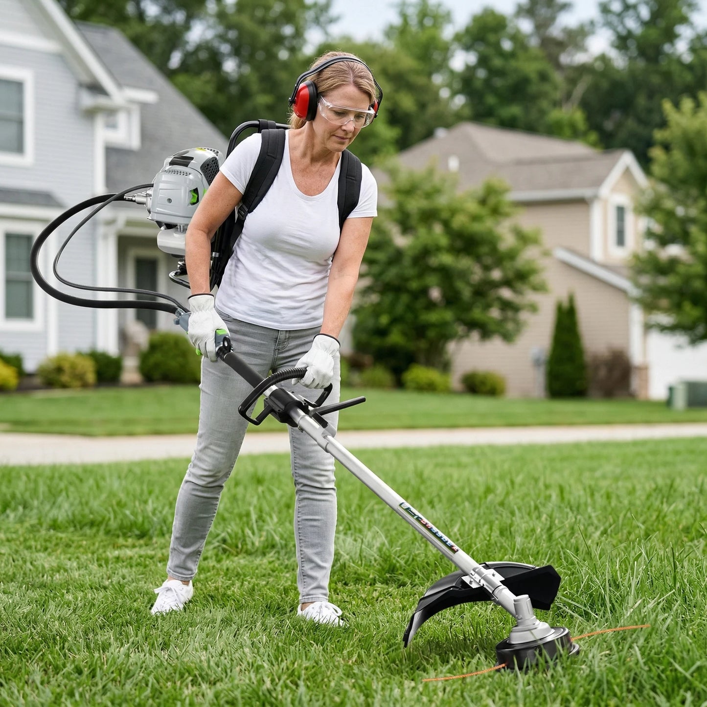 Six In 1 Gas Powered WeedWacker And Lawn Toolkit Pro
