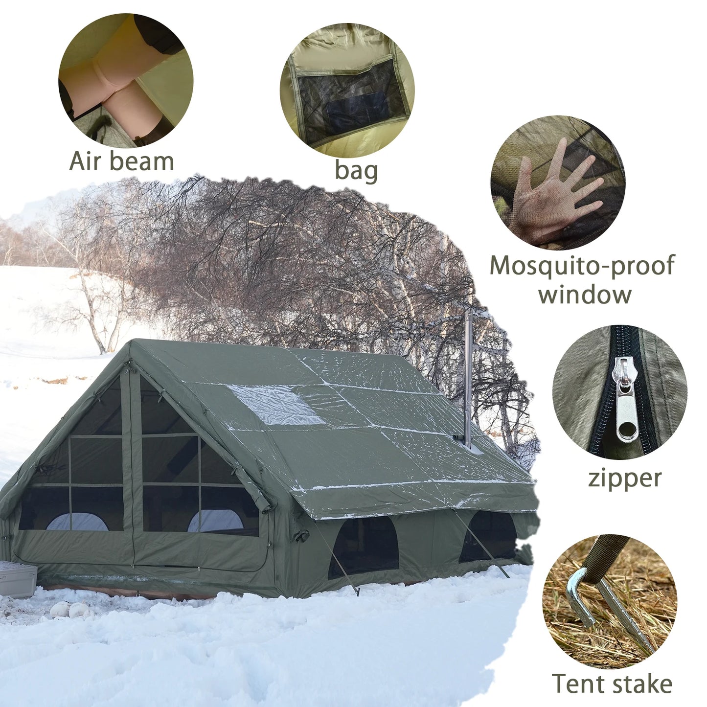 Pakicetus Quick Setup Inflatable Camping Tent Waterproof
