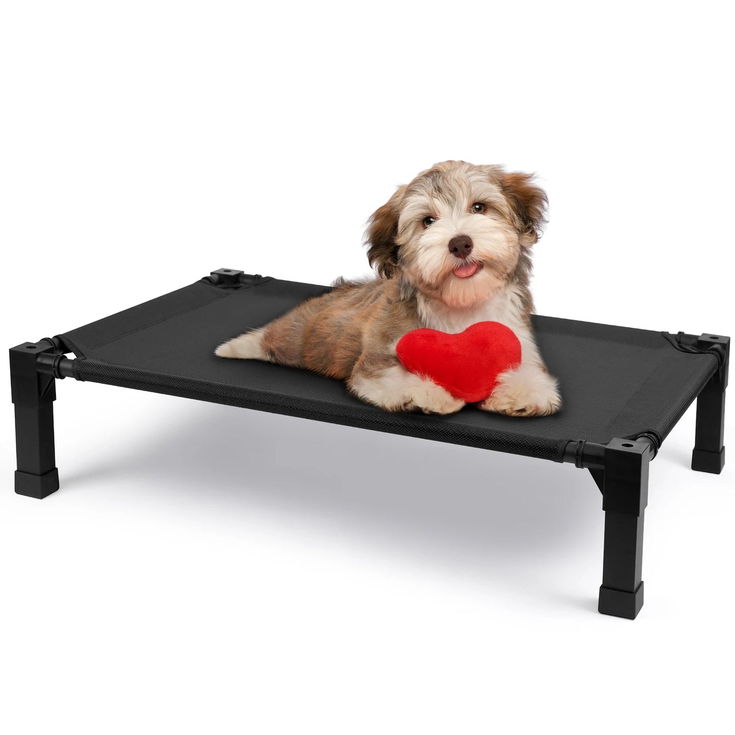 Elevated Cooling Dog Bed With Chewproof Mesh Metal Frame
