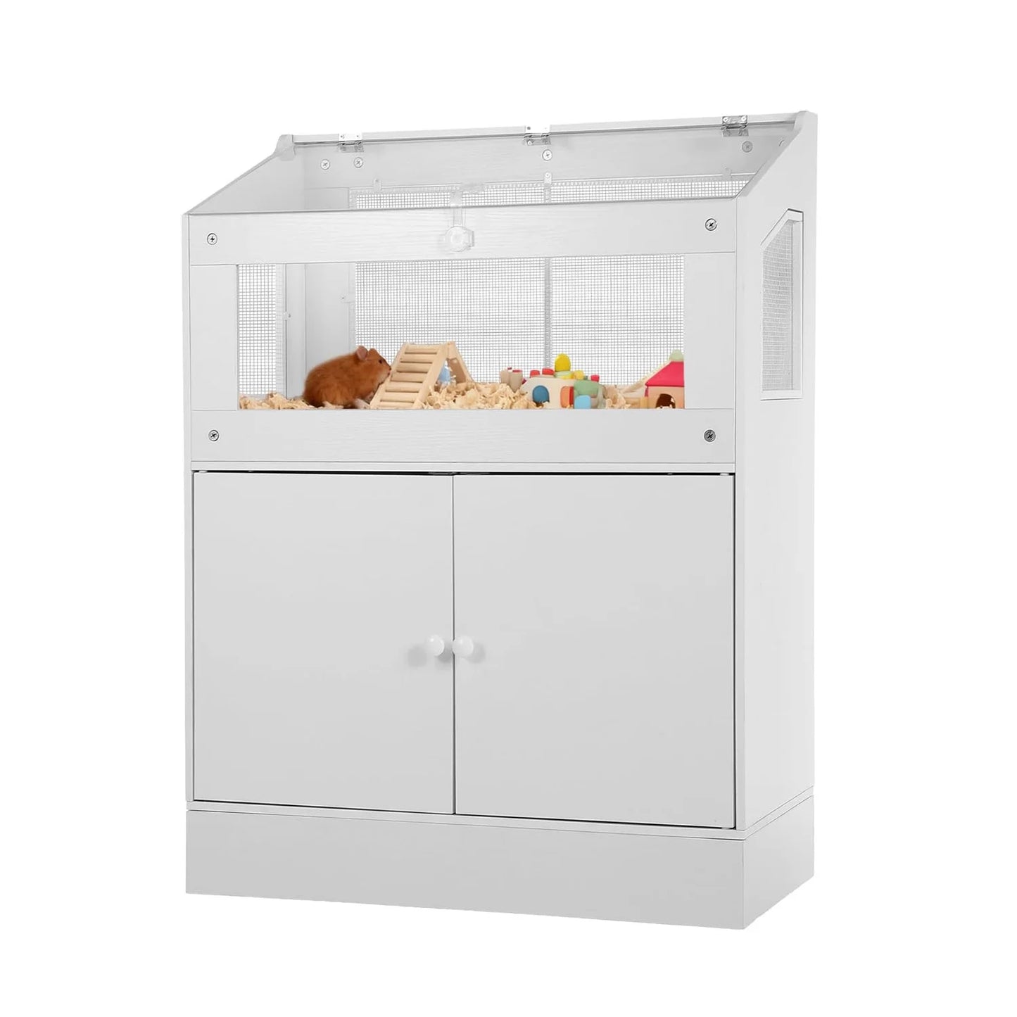 HiMISS Large Acrylic Hamster Cage With Storage Cabinet