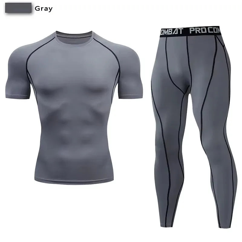 Two Piece Unisex Compression Sportswear Set For Training And Yoga