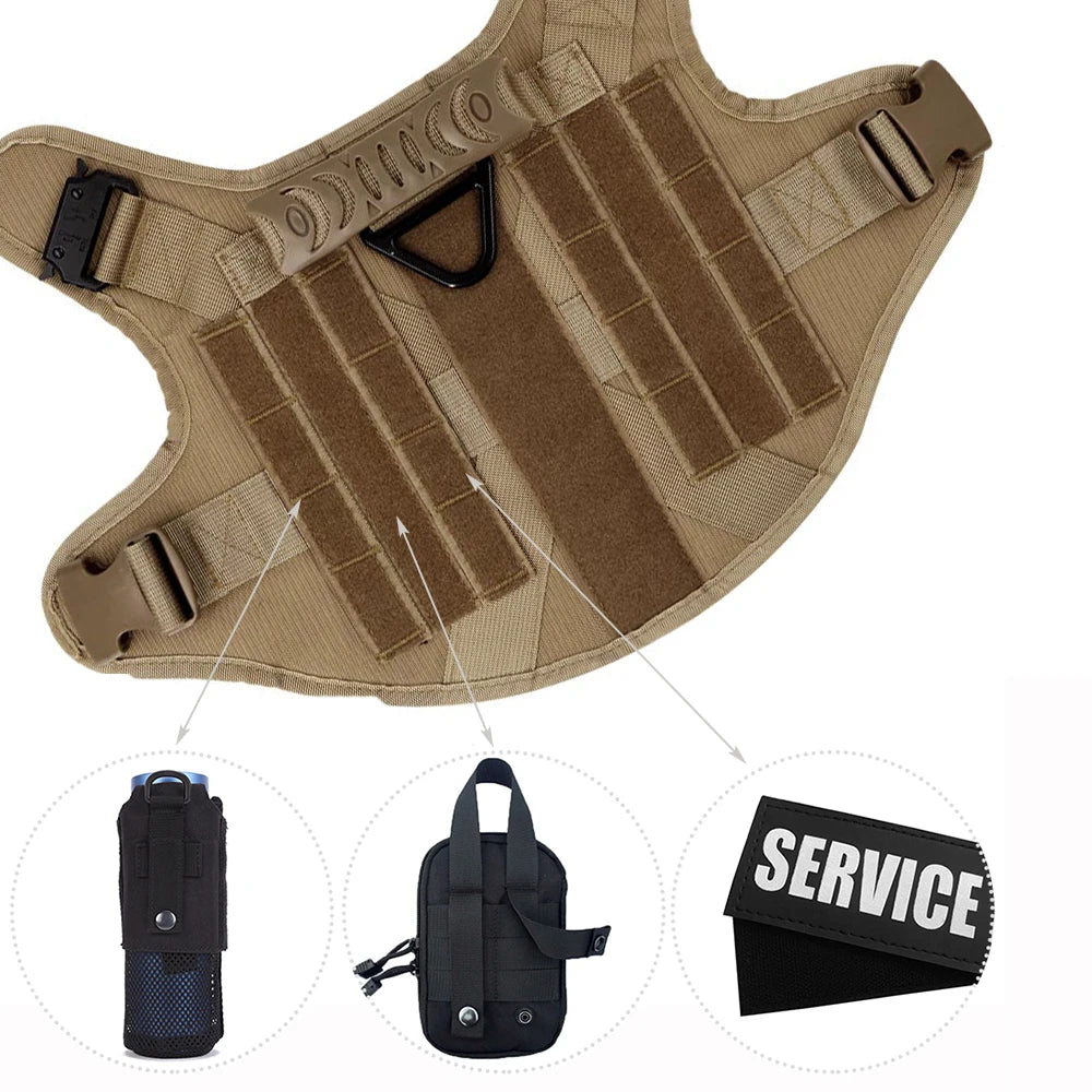Large Dog Harness And Leash Set Nylon Padded Quick Release Training